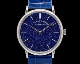 Saxonia 205.086 Thin Manual Wind Blue Gold-Flux Dial UNWORN