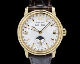 2100 Triple Date Leman Moonphase 18k Yellow Gold