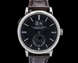 Saxonia Moon Phase Automatik 384.029 18K White Gold / Black Dial 2022