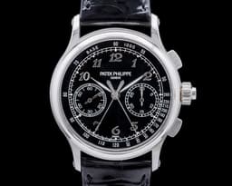 Split Second 5370 Platinum Black Enamel Dial