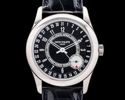 Calatrava 6006G Black Dial 18K White Gold