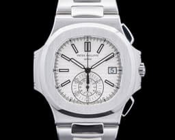 Nautilus 5980 Chronograph White Dial SS