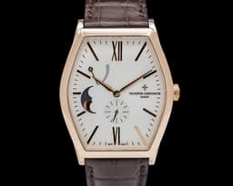 Malte Moon Phase Manual 18K Rose Gold Silver Dial