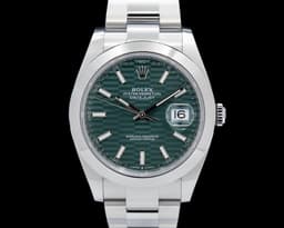 Datejust 41 Green Stick Motif Dial SS Oyster 2023