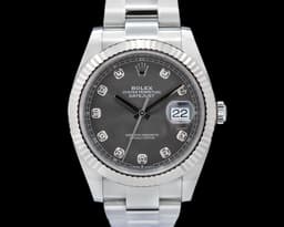 Datejust 41 Dark Rhodium Dial DIAMONDS 2020