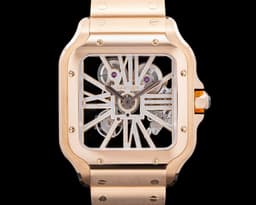 Santos De Cartier Skeleton 40MM 18K Rose Gold / 18K Bracelet