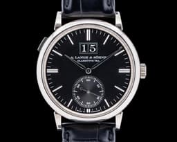 Saxonia 381.029 Outsize Date 18K White Gold / Black Dial