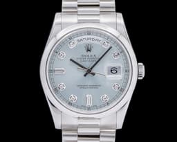 President 118206 Platinum Glacier Diamond Dial