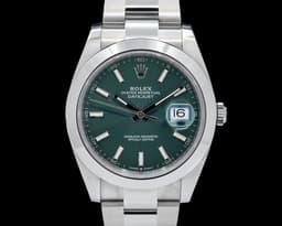 Datejust 41 Green Stick Dial SS Oyster 2024