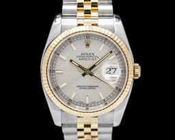 Datejust 36MM Silver Dial 18K / SS Jubilee