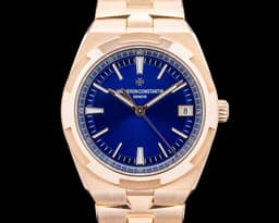 Overseas Automatic 4500V/110R 41mm Blue Dial Rose Gold