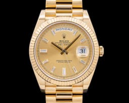 Day Date Presidential Champagne Baguette Dial / Yellow Gold 40MM