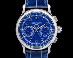 Split Second 5370P Platinum Blue Enamel Dial