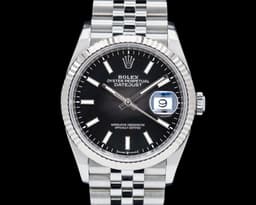 Datejust 36 Black Stick Dial Jubilee