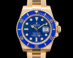 Submariner Date 116618 18K YG Blue Dial