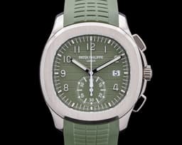 Aquanaut Chronograph 5968G 18K White Gold Green Dial