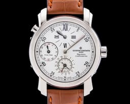 Malte Dual Time Regulator 18K White Gold Silver Dial