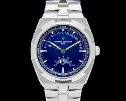 Overseas Moonphase Retrograde Date SS Blue Dial