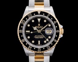 GMT Master II 16713 SS / 18K Yellow Gold Black Dial