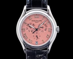 Annual Calendar 18K White Gold Salmon Dial