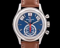 Annual Calendar 5960/01G Chronograph White Gold Blue Dial TIFFANY