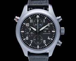 Pilot Double Chronograph Top Gun Ceratanium Black Dial