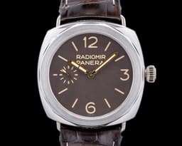 Radiomir Platino Brown Dial Minerva Movement RARE