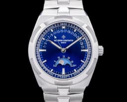 Overseas Moonphase Retrograde Date SS Blue Dial