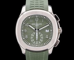 Aquanaut Chronograph 5968G 18K White Gold Green Dial