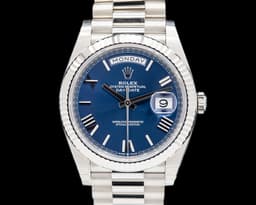 Day Date 228239 President 18K White Gold Blue Dial