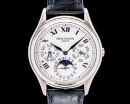 Perpetual Calendar 3940G White Roman Dial 18K White Gold RARE