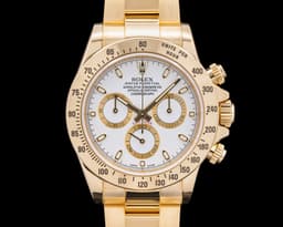 Daytona 116528 18K Yellow Gold White Dial