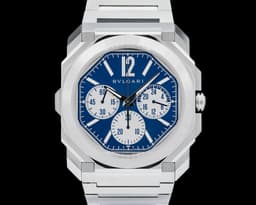 Octo Finissimo Chronograph GMT SS Blue Dial