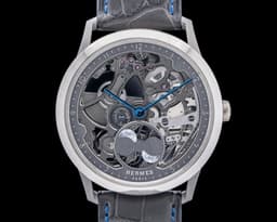 Slim d'Hermès Squelette Lune Titanium / Platinum Skeleton Dial