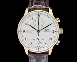 Portuguese Chronograph 18K Rose Gold / Silver Dial