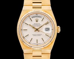 OysterQuartz Day Date 18K Yellow Gold / Champagne Dial