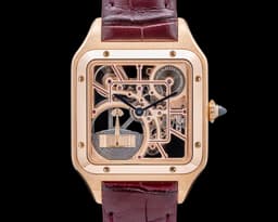 Santos Dumont 18K Rose Gold Skeleton Dial