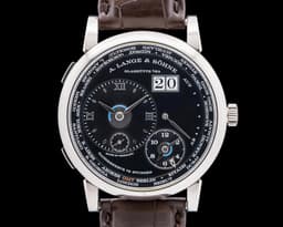 Lange 1 Time Zone 136.029 18K White Gold Black Dial