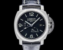 Luminor 1950 3 Day GMT Power Reserve SS Black Dial