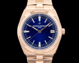 4520V Overseas Automatic 18K Rose Gold Blue Dial 2024