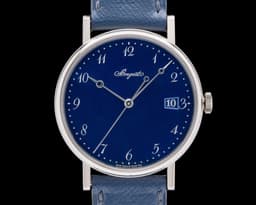 Classique 5177BB Automatic 18K White Gold Blue Enamel Dial