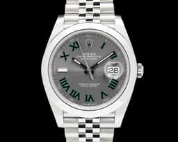 Datejust 41 Jubliee SS Gray Wimbledon Dial