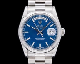 Day-Date President 118206 Platinum Blue Dial