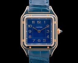 Santos Dumont 18K Rose Gold Blue Dial 2024