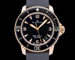 Fifty Fathoms 18K Rose Gold Black Dial
