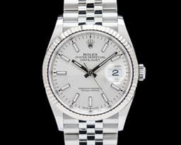 Datejust 36 Silver Stick Dial SS Jubilee 2025
