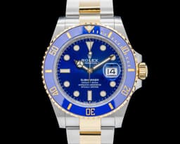 126613LB Submariner 18K Yellow Gold /SS Blue Dial