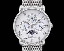 Villeret Quantieme Perpetual Phases de Lune SS White Dial