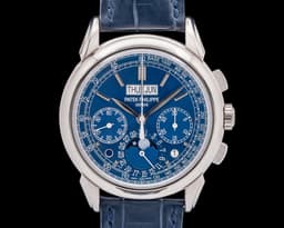 5270G Perpetual Calendar Chronograph 18K White Gold Blue Dial
