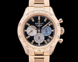 El Primero Chronomaster Sport 18K Rose Gold Black Dial